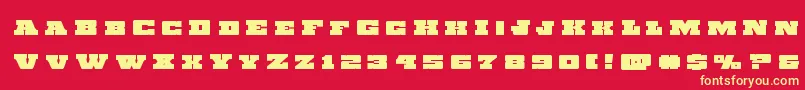 Chicagoexpresstitle Font – Yellow Fonts on Red Background