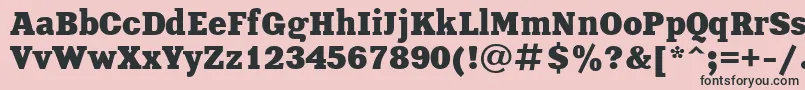 XeniaBold-fontti – mustat fontit vaaleanpunaisella taustalla