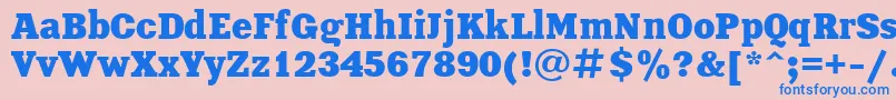 Шрифт XeniaBold – синие шрифты на розовом фоне