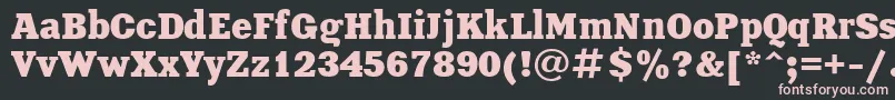 XeniaBold Font – Pink Fonts on Black Background