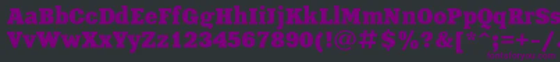 Шрифт XeniaBold – фиолетовые шрифты на чёрном фоне