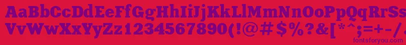 XeniaBold Font – Purple Fonts on Red Background