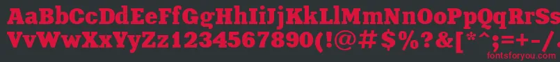 XeniaBold Font – Red Fonts on Black Background