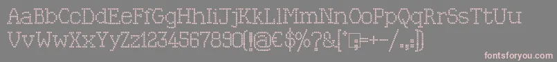 KingthingsXstitch Font – Pink Fonts on Gray Background