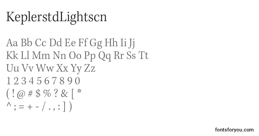 Шрифт KeplerstdLightscn – алфавит, цифры, специальные символы
