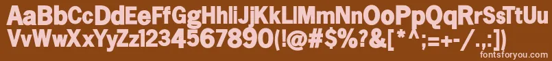 SansserifvaryingBlack Font – Pink Fonts on Brown Background