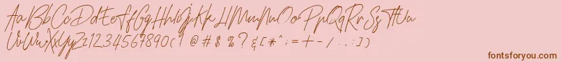 HamilltonDemo Font – Brown Fonts on Pink Background