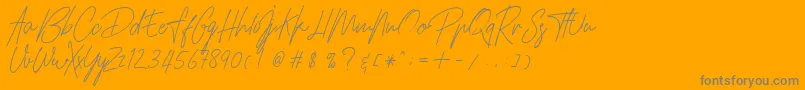HamilltonDemo Font – Gray Fonts on Orange Background