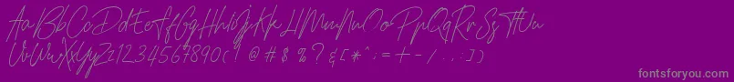 HamilltonDemo Font – Gray Fonts on Purple Background