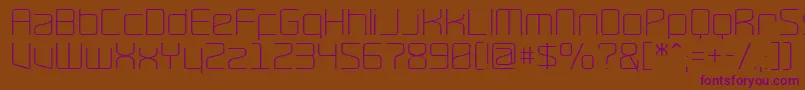RavepartyThin Font – Purple Fonts on Brown Background