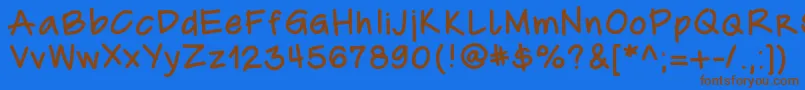 Шрифт Carohand – коричневые шрифты на синем фоне