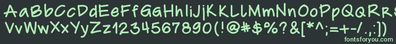 Carohand-fontti – vihreät fontit mustalla taustalla