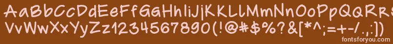 Шрифт Carohand – розовые шрифты на коричневом фоне