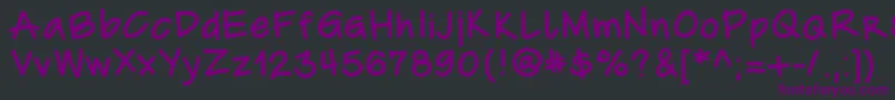 フォントCarohand – 黒い背景に紫のフォント