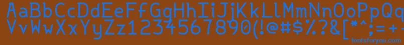 Strvar Font – Blue Fonts on Brown Background