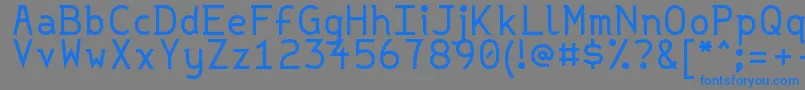 フォントStrvar – 灰色の背景に青い文字