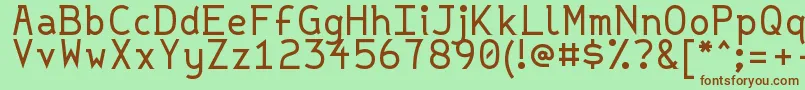 Strvar Font – Brown Fonts on Green Background