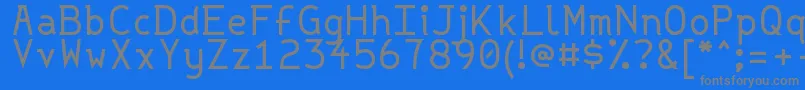 フォントStrvar – 青い背景に灰色の文字