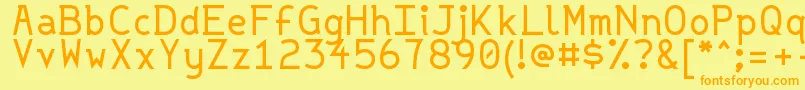 Strvar Font – Orange Fonts on Yellow Background