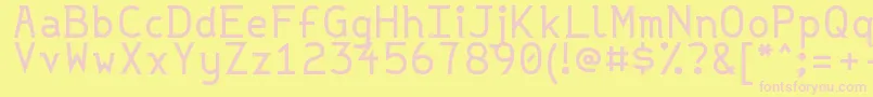 Strvar Font – Pink Fonts on Yellow Background