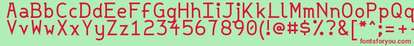 Strvar Font – Red Fonts on Green Background