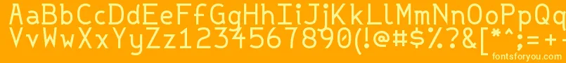 Strvar Font – Yellow Fonts on Orange Background