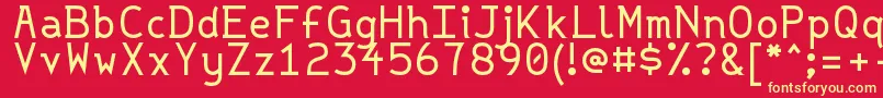 Strvar Font – Yellow Fonts on Red Background