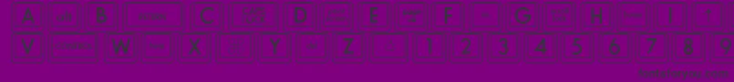 Kcaps Font – Black Fonts on Purple Background