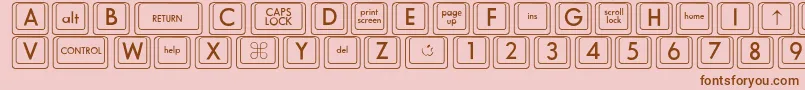 Kcaps Font – Brown Fonts on Pink Background