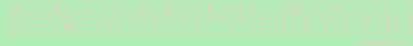 Kcaps Font – Pink Fonts on Green Background