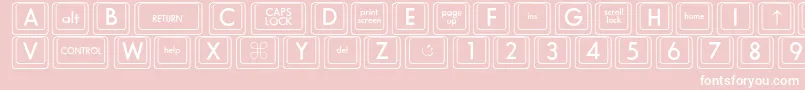 Kcaps Font – White Fonts on Pink Background