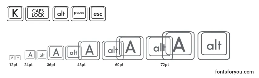 Kcaps Font Sizes