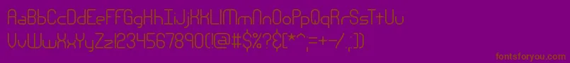 NanosecondThinBrk Font – Brown Fonts on Purple Background