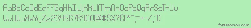 NanosecondThinBrk Font – Gray Fonts on Green Background