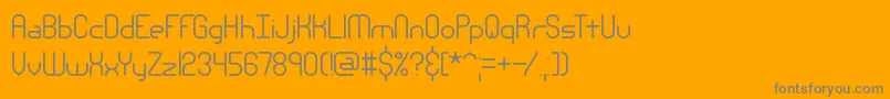 フォントNanosecondThinBrk – オレンジの背景に灰色の文字