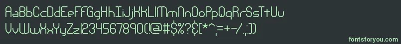 フォントNanosecondThinBrk – 黒い背景に緑の文字