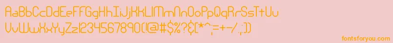 NanosecondThinBrk Font – Orange Fonts on Pink Background