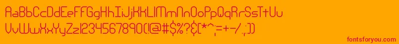 フォントNanosecondThinBrk – オレンジの背景に赤い文字