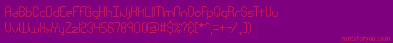 NanosecondThinBrk Font – Red Fonts on Purple Background