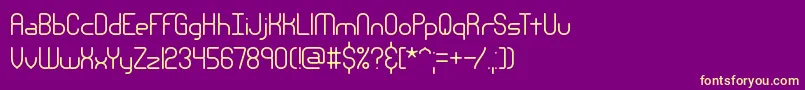 NanosecondThinBrk Font – Yellow Fonts on Purple Background