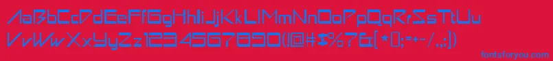 AstronboyRegular Font – Blue Fonts on Red Background