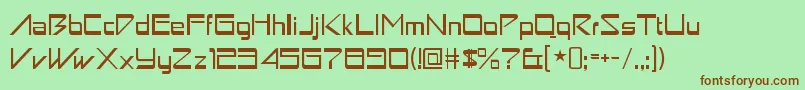 AstronboyRegular Font – Brown Fonts on Green Background