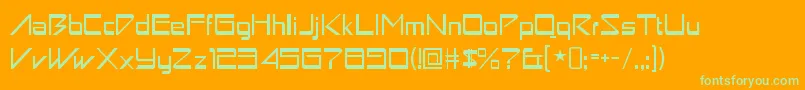 AstronboyRegular Font – Green Fonts on Orange Background