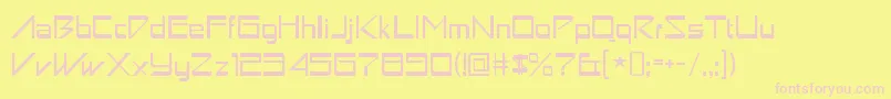 AstronboyRegular Font – Pink Fonts on Yellow Background