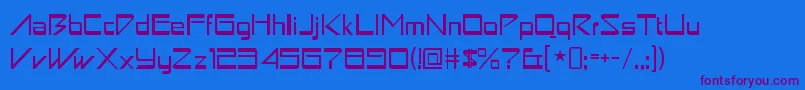 AstronboyRegular Font – Purple Fonts on Blue Background