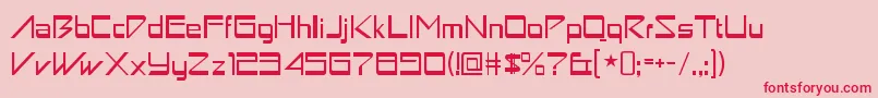 AstronboyRegular Font – Red Fonts on Pink Background