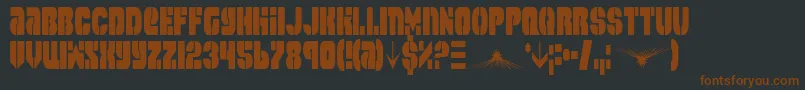 Spacec5c2 Font – Brown Fonts on Black Background