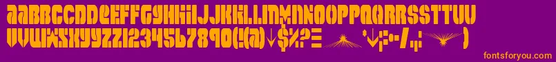 Spacec5c2 Font – Orange Fonts on Purple Background