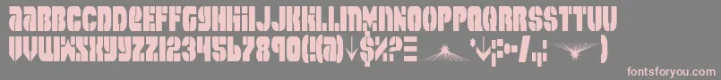 フォントSpacec5c2 – 灰色の背景にピンクのフォント