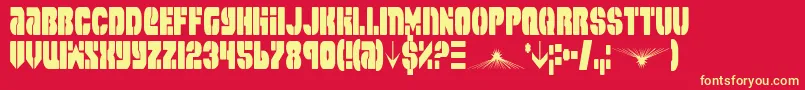Spacec5c2 Font – Yellow Fonts on Red Background